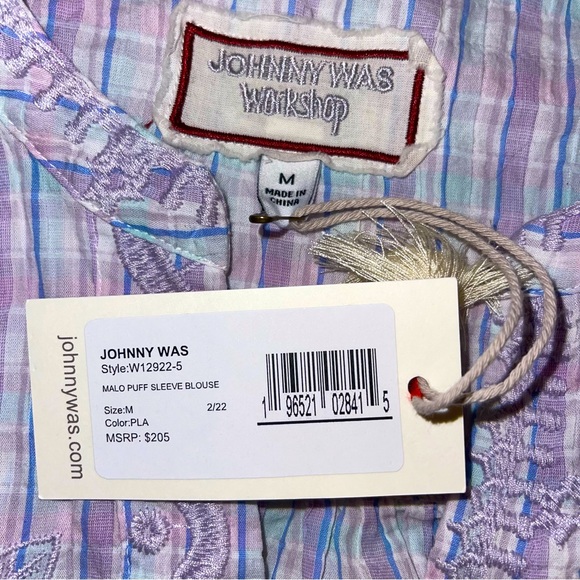 NWT Johnny Was Malo Puff Sleeve Blouse - Picture 10 of 10